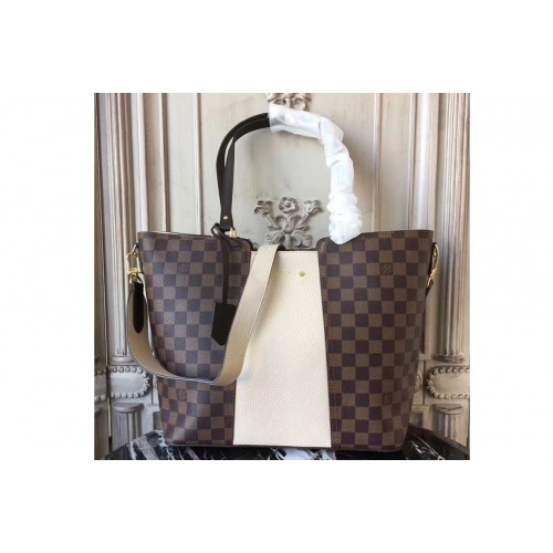 Louis Vuitton N44022 Jersey Bags in Damier Ebene Canvas With Cream