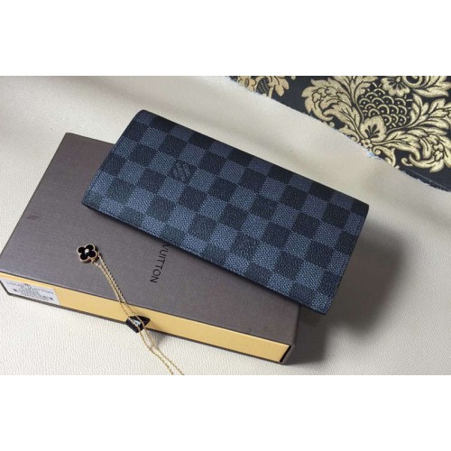 Louis Vuitton N62665 Brazza Wallet in Damier Graphite Canvas Louis Vuitton N62665 Brazza Wallet in Damier Graphite Canvas