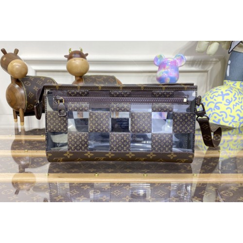 Louis Vuitton M81588 Standing Pouch in Monogram Chess coated canvas and PVC