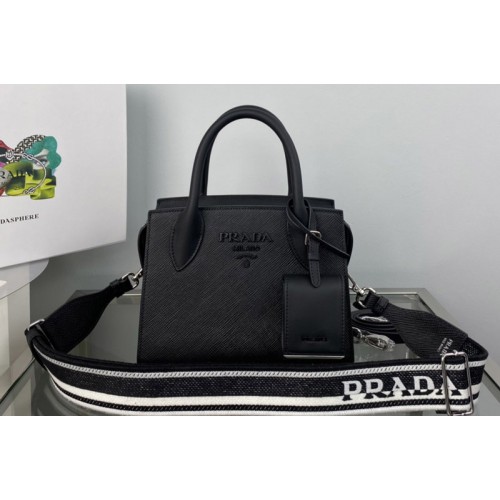 Prada 1BA269 Small Prada Kristen Saffiano bag in Black Saffiano leather