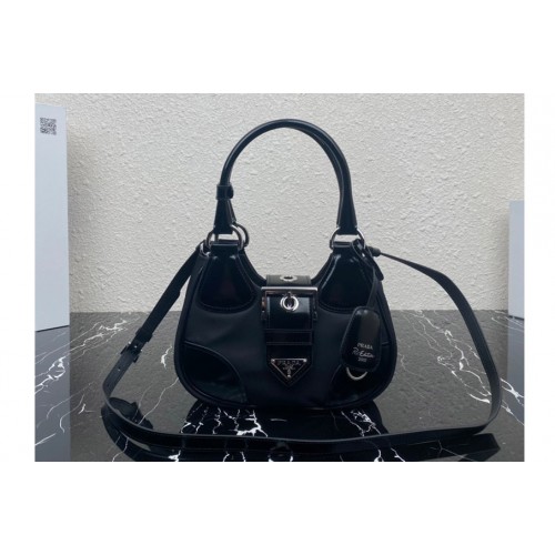Prada 1BA381 Prada Moon padded nappa-leather bag in Black Leather