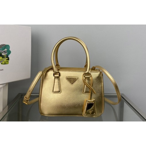 Prada 1BA906 Prada Galleria Saffiano leather mini-bag in Platinum Leather Prada 1BA906 Prada Galleria Saffiano leather mini-bag in Platinum Leather