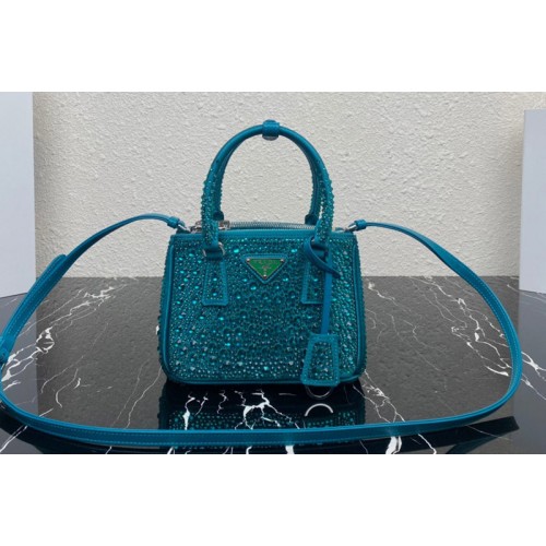 Prada 1BA906 Prada Galleria satin mini-bag with crystals