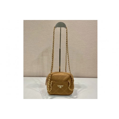 Prada 1BD632 Vintage Chain Stray Bag in Brown Nylon Prada 1BD632 Vintage Chain Stray Bag in Brown Nylon