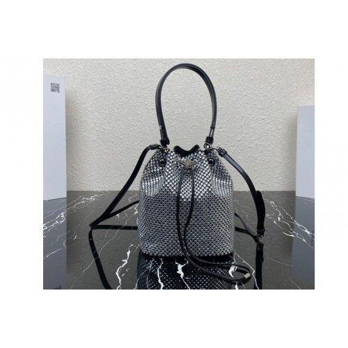 Prada 1BE067 Satin mini-bag with crystals in Metal Prada 1BE067 Satin mini-bag with crystals in Metal