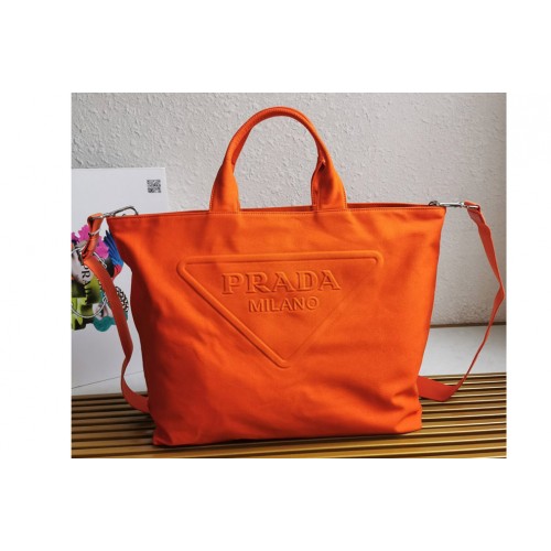 Prada 1BG081 Canvas bag in Orange Canvas Prada 1BG081 Canvas bag in Orange Canvas