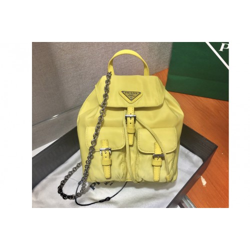 Prada 1BH029 Re-Nylon mini backpack in Yellow Nylon