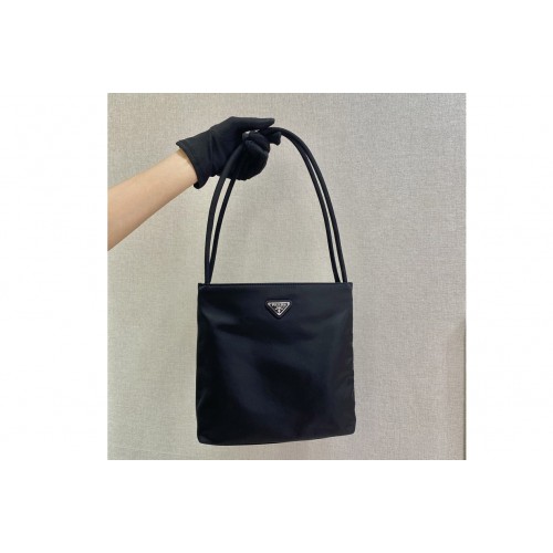 Prada B6243 Medium Tote Nylon Bag in Black Nylon