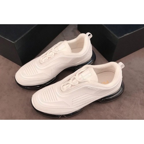 Mens Prada 2EG298 Cloudbust Air sneakers in White Leather Mens Prada 2EG298 Cloudbust Air sneakers in White Leather