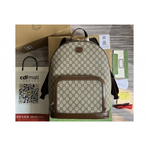 Gucci Backpack with Interlocking G in Beige and ebony Supreme canvas Gucci Backpack with Interlocking G in Beige and ebony Supreme canvas