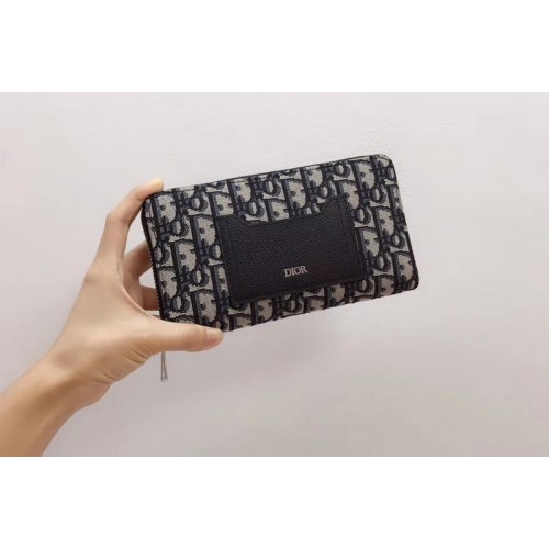 DIOR OBLIQUE JACQUARD ZIPPED Wallets in black Dior Oblique jacquard Canvas DIOR OBLIQUE JACQUARD ZIPPED Wallets in black Dior Oblique jacquard Canvas