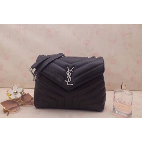YSL Loulou Small Bag in Matelasse Y Leather Black