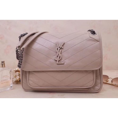 YSL Niki Medium Bag Vintage Leather Apricot