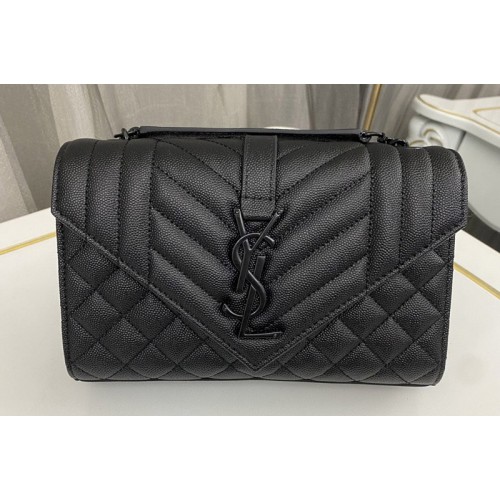 YSL ENVELOPE SMALL bag IN Black QUILTED GRAIN DE POUDRE EMBOSSED LEATHER With Black YSL ENVELOPE SMALL bag IN Black QUILTED GRAIN DE POUDRE EMBOSSED LEATHER With Black