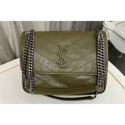 YSL NIKI MEDIUM bag IN Oilver Green VINTAGE LEATHER