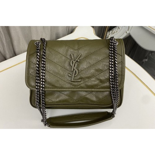 YSL NIKI Baby bag IN Oilver Green VINTAGE LEATHER