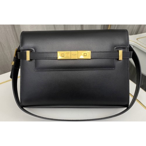 YSL MANHATTAN SMALL SHOULDER BAG IN Black Leather YSL MANHATTAN SMALL SHOULDER BAG IN Black Leather