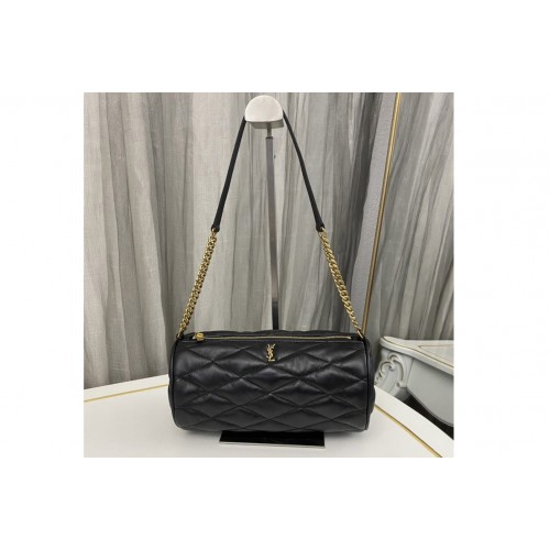 YSL SADE SMALL TUBE BAG IN Black QUILTED LAMBSKIN