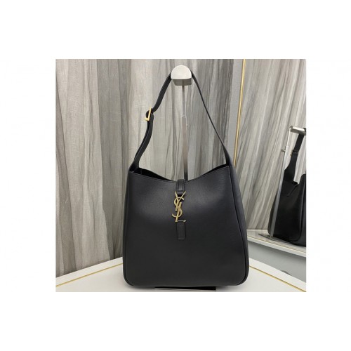 YSL LE 5 A 7 SOFT SMALL Bag IN Black SMOOTH LEATHER