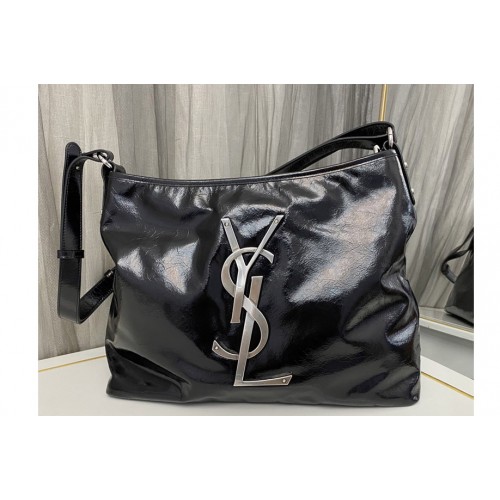 YSL hobo Bag IN Black SMOOTH LEATHER