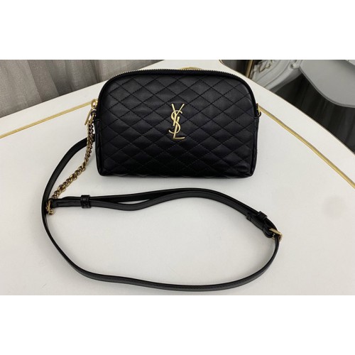 YSL GABY CHAIN POUCH IN Black QUILTED LAMBSKIN