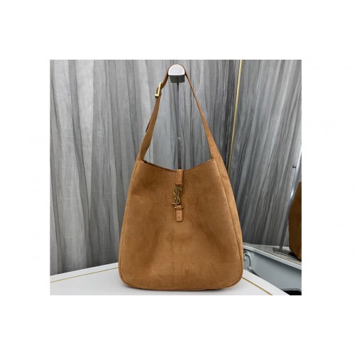 YSL LE 5 À 7 SUPPLE Large bag IN Brown Suede