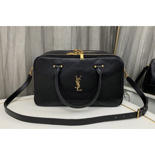 YSL LYIA DUFFLE Bag IN Black QUILTED LAMBSKIN