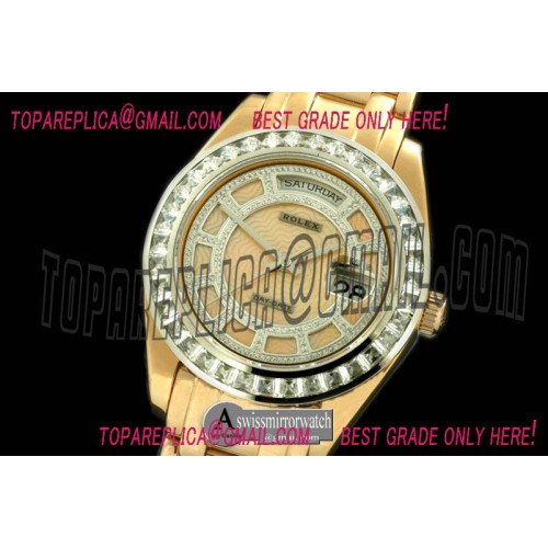 Rolex Masterpiece Diam Bez SS White Diamond/Gold Tier Swiss Eta 2836 Rolex Masterpiece Diam Bez SS White Diamond/Gold Tier Swiss Eta 2836
