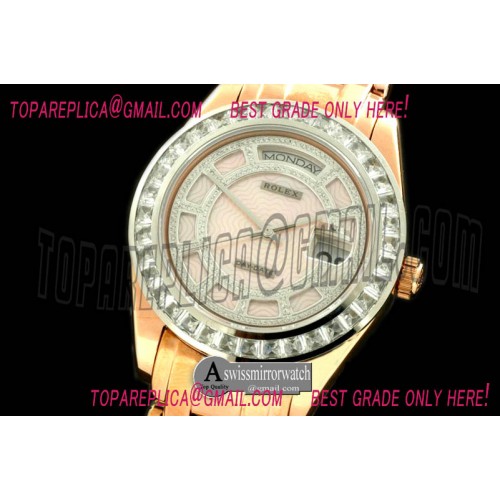 Rolex Masterpiece Diam Bez SS White Diamond/Rose Tier Asian 2813 Rolex Masterpiece Diam Bez SS White Diamond/Rose Tier Asian 2813