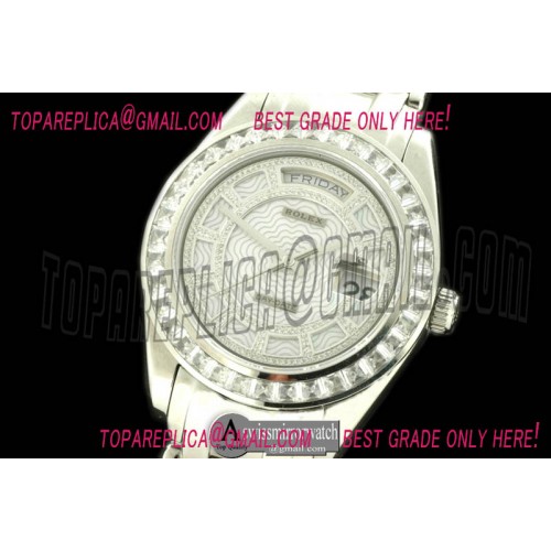 Rolex Masterpiece Diam Bez SS White Diamond/White Tier Asian 2813 Rolex Masterpiece Diam Bez SS White Diamond/White Tier Asian 2813