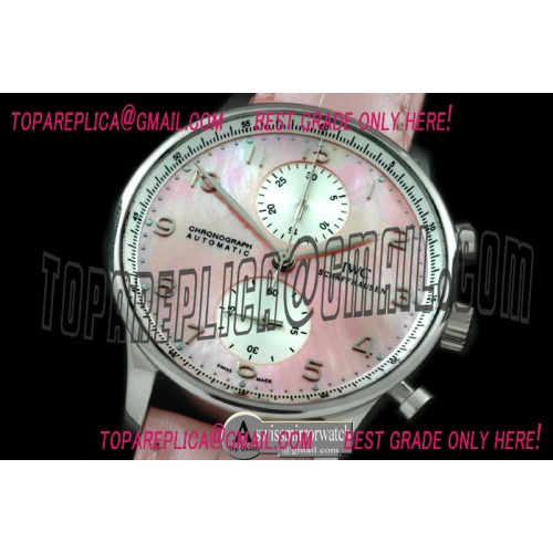 IWC Portuguese Chrono SS/LE MOP Pink A-7750