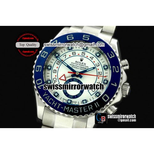 Rolex 2013 Yacthmaster II (42mm) SS White/Blue Asia 2813