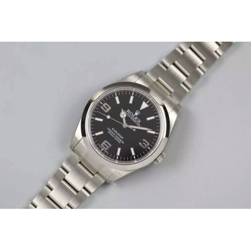 Rolex EXPLORER I 214270 JF 39mm SS Black Dial on SS Bracelet SA3132
