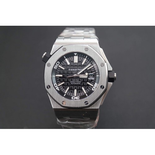 Audemars Piguet Royal Oak Offshore Diver JF V7 Black Dial on SS Bracelet A2824
