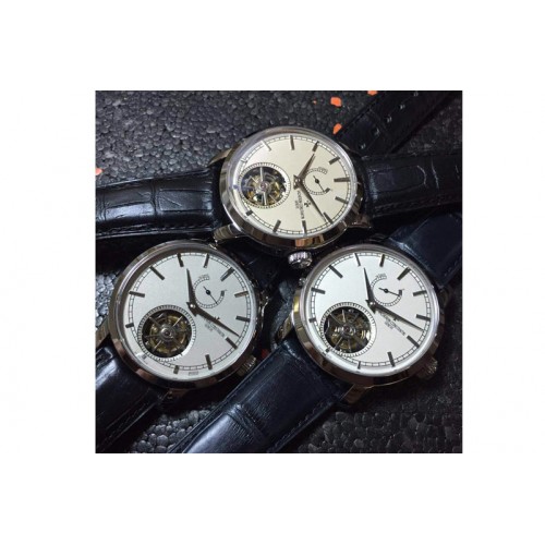 Vacheron Constantin The Patrimony Tourbillon SS Power Reserve Gray Dial on Black Croco Leather Strap Vacheron Constantin The Patrimony Tourbillon SS Power Reserve Gray Dial on Black Croco Leather Strap