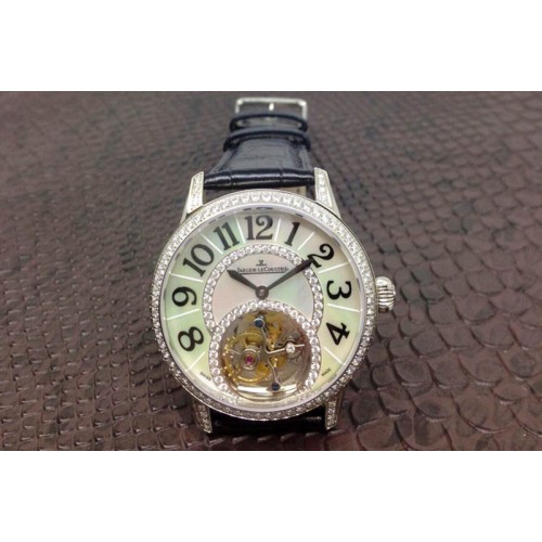 Jaeger LeCoultre Haute Joaillerie Tourbillon SS/LE Black Strap Flying Tourbillon