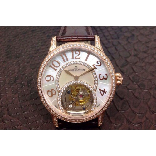 Jaeger LeCoultre Haute Joaillerie Tourbillon RG/LE Diamond Bezel Flying Tourbillon