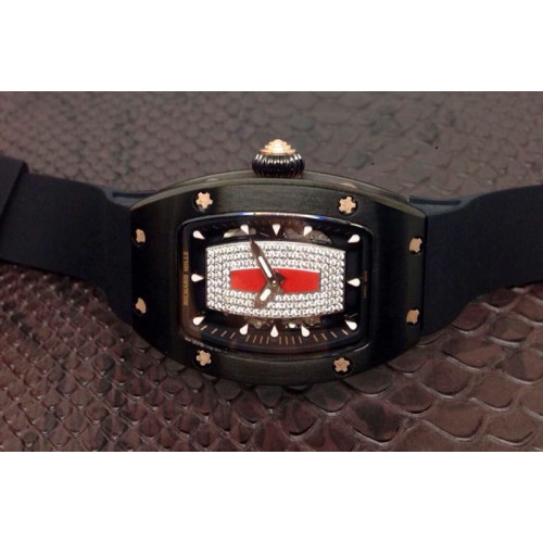 Richard Mille RM007 BLING BLING PVD/RU Diam Asian 21J Decorated Richard Mille RM007 BLING BLING PVD/RU Diam Asian 21J Decorated
