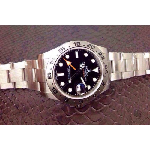 Rolex 2011 Explorer II 42mm Ultimate Edition SS Black Dial on Bracelet Swiss 2836-2