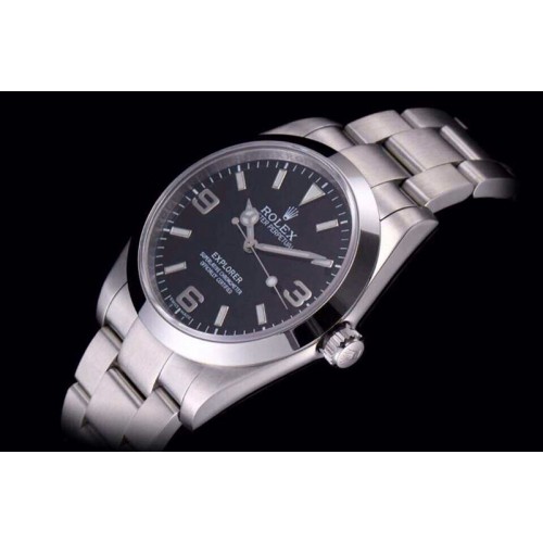 Rolex EXPLORER I 214270 39mm SS Black Dial on SS Bracelet SA3135