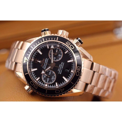 Omega Seamaster Professional Chrono RG Black Ceramic Black Dial on SS Bracelet A9300