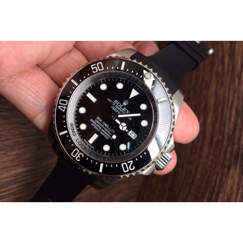 Rolex Sea-Dweller DEEPSEA 116660 Black Ceramic 1:1 Noob Best Edition on Black Rubber Strap A2836 Rolex Sea-Dweller DEEPSEA 116660 Black Ceramic 1:1 Noob Best Edition on Black Rubber Strap A2836