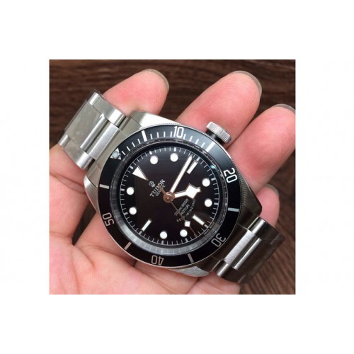 Tudor Heritage Black Bay ZF Best Edition Black Bezel Black Dial on SS Bracelet A2824
