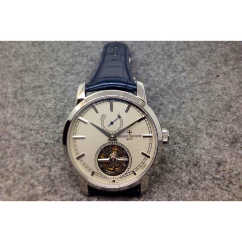 Vacheron Constantin The Patrimony Tourbillon SS Power Reserve TF Best Edition Gray Dial on Black Croco Leather Strap Vacheron Constantin The Patrimony Tourbillon SS Power Reserve TF Best Edition Gray Dial on Black Croco Leather Strap