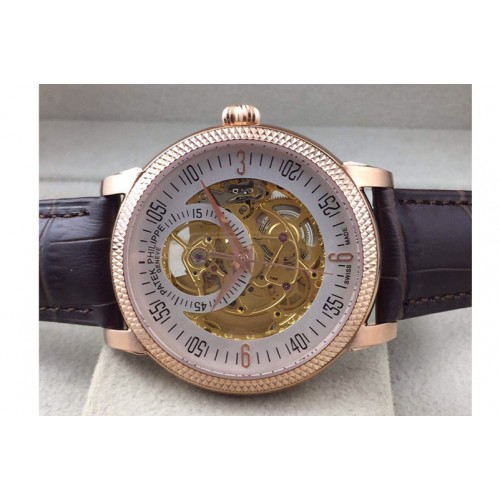 Patek Philippe Calastrava Skeleton RG/LE White A2824 Patek Philippe Calastrava Skeleton RG/LE White A2824