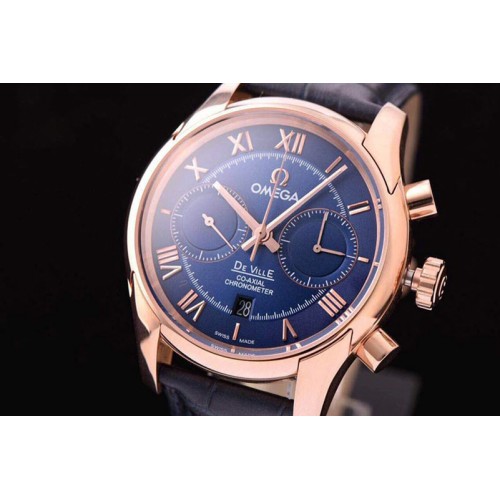 Omega De Ville Chrono RG/LE Blue Dial A9300 Omega De Ville Chrono RG/LE Blue Dial A9300
