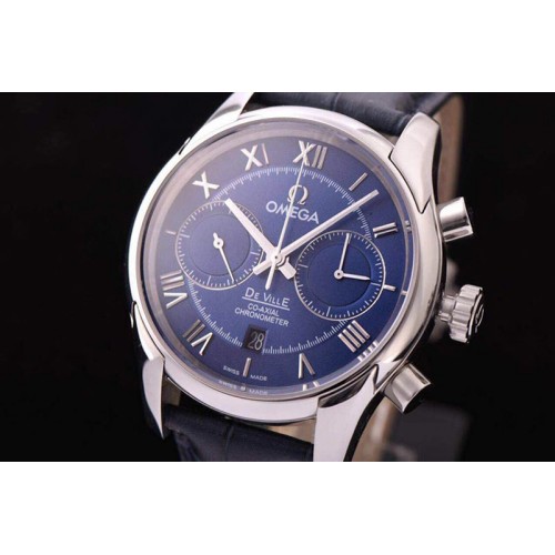 Omega Omega De Ville Chrono SS/LE Blue Dial A9300 Omega Omega De Ville Chrono SS/LE Blue Dial A9300