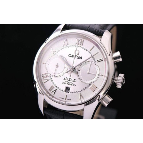 Omega De Ville Chrono SS/LE White Dial A9300