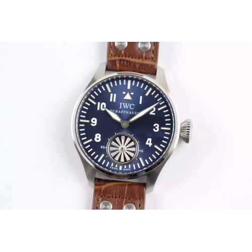 IWC Big Pilot "Markus Buhler" IW5003 Turbine Movement V6F Best Edition Blue Dial on Leather Strap A6498 IWC Big Pilot "Markus Buhler" IW5003 Turbine Movement V6F Best Edition Blue Dial on Leather Strap A6498