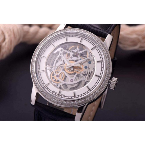 Vacheron Constantin Patrimony Skeleton SS/LE Diamond Bezel Asian 2824 White